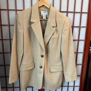 Talbots Vtg Women’s Pure Camel hair Jacket/Blazer Tan. Made in Italy.8P